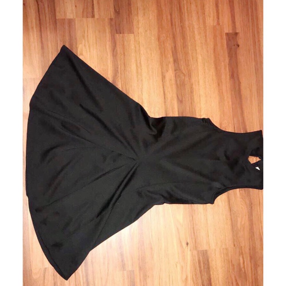 black above the knee dress, thick material